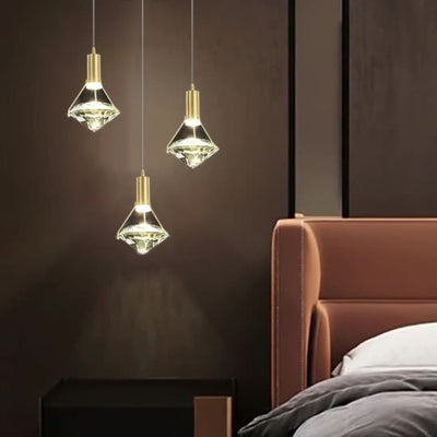 Modern Diamond Crystal LED Pendant Light