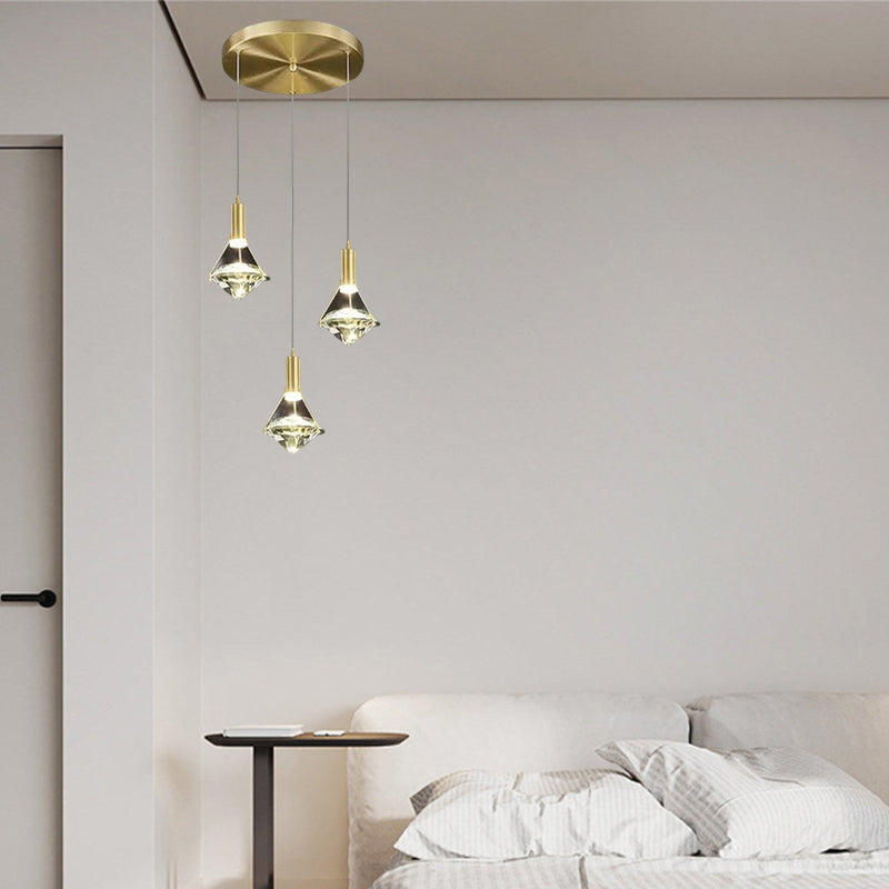 Modern Diamond Crystal LED Pendant Light