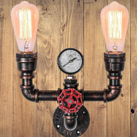 Industrielle Retro Kreative Metallrohr 2/3 Licht Wandleuchten 