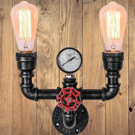 Industrielle Retro Kreative Metallrohr 2/3 Licht Wandleuchten 