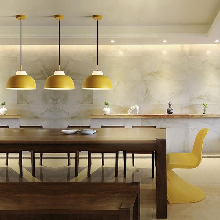 Nordic Creative Macaron Aluminum 1-Light Dome Pendant Light