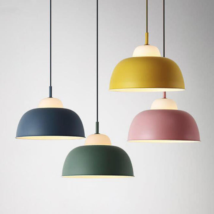 Nordic Creative Macaron Aluminum 1-Light Dome Pendant Light