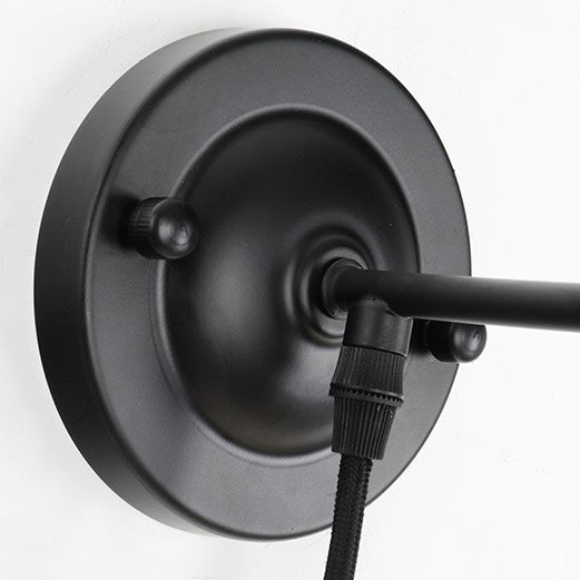 Lámpara de Aplique de Pared de Polea de 1 Luz de Hierro Forjado Industrial Retro 
