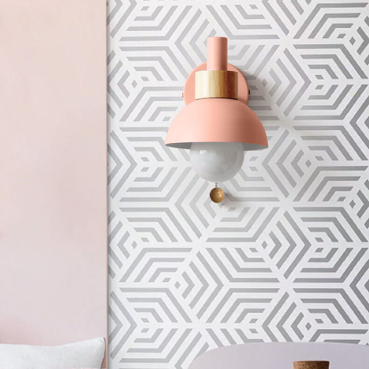 Nordic Macaron Globe 1-Light Wall Sconce Lamp