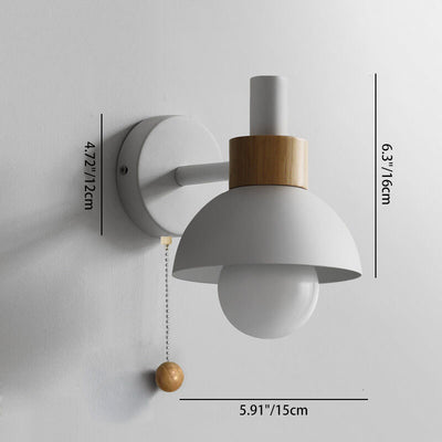 Nordic Macaron Globe 1-Light Wall Sconce Lamp