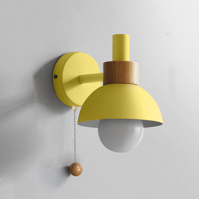 Nordic Macaron Globe 1-Light Wall Sconce Lamp