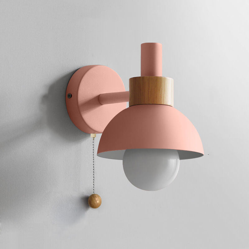 Nordic Macaron Globe 1-Light Wall Sconce Lamp
