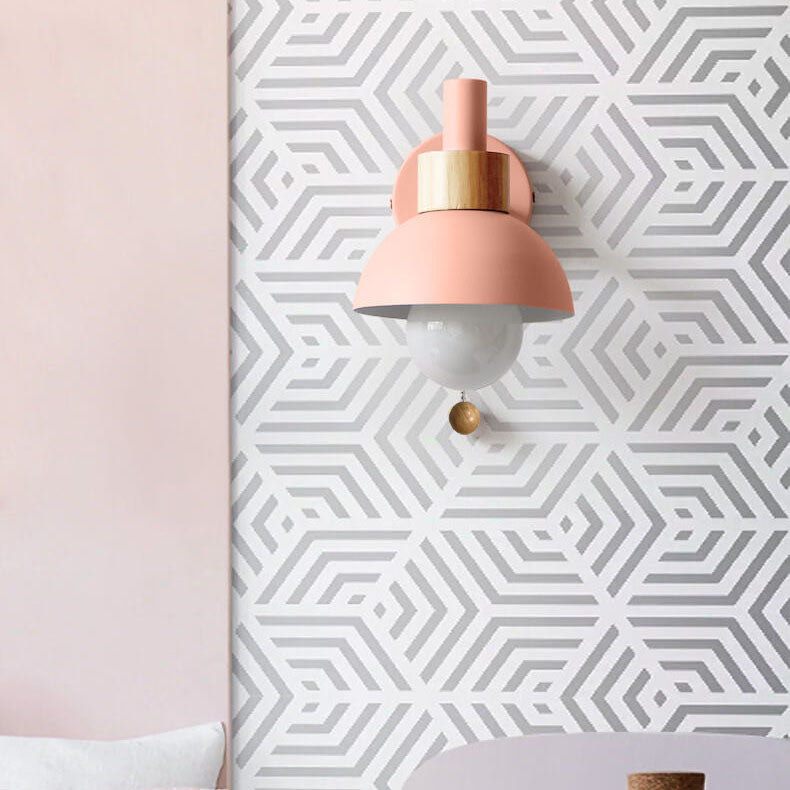 Nordic Macaron Globe 1-Light Wall Sconce Lamp