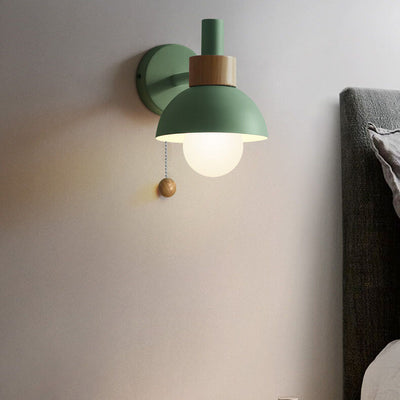 Nordic Macaron Globe 1-Light Wall Sconce Lamp