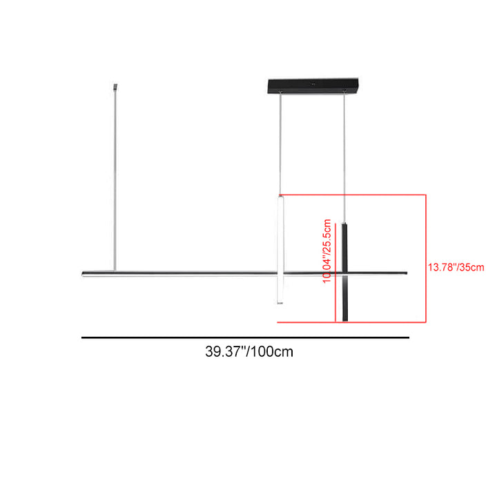 Modern Minimalist Long Line LED Chandelier