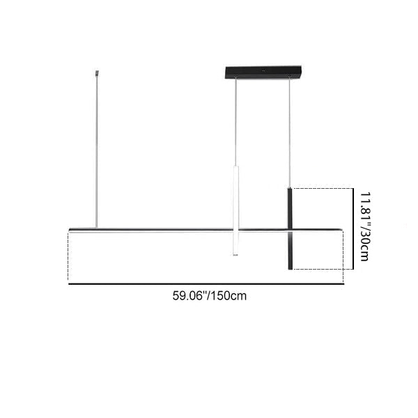 Moderne minimalistische Langlinien-LED-Kronleuchter 