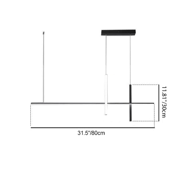 Moderne minimalistische Langlinien-LED-Kronleuchter 