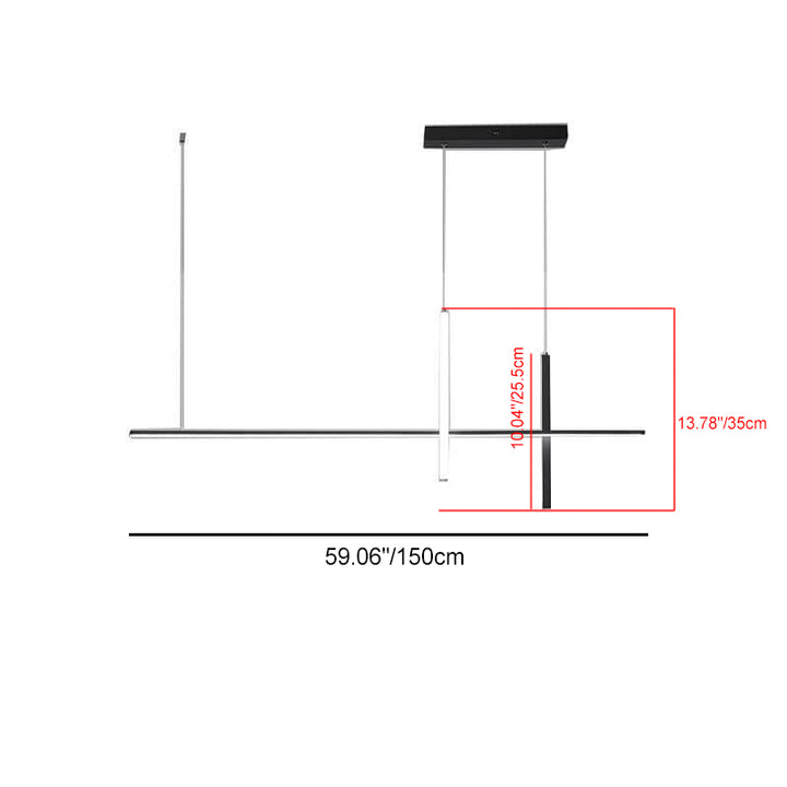 Modern Minimalist Long Line LED Chandelier