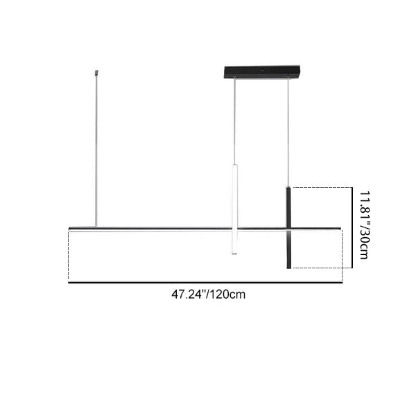 Moderne minimalistische Langlinien-LED-Kronleuchter 