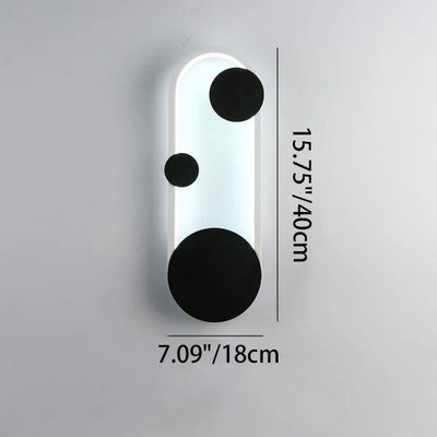 Modern Minimalist Oval Round Ring LED Wall Sconce Lamp