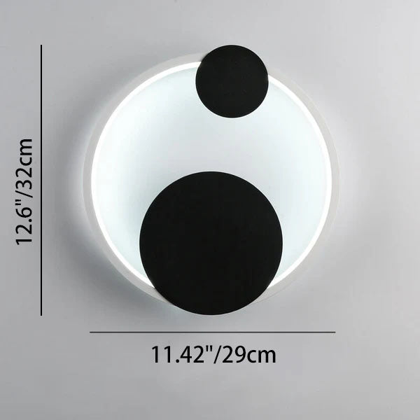 Modern Minimalist Oval Round Ring LED Wall Sconce Lamp