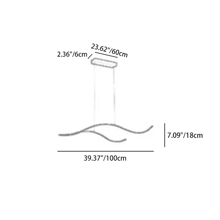Nordic Kreative Long Line Island Light LED Kunst Kronleuchter 