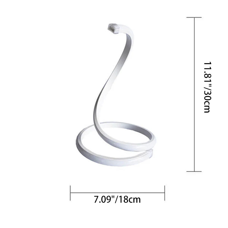 Lampe de table à LED en forme de serpent créatif moderne avec variation de l&
