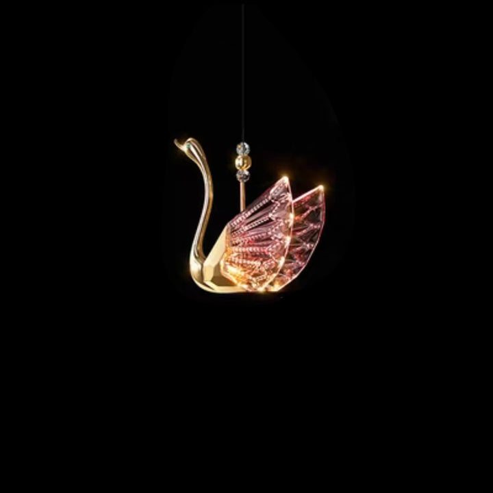 Lustre LED en forme de cygne en acrylique moderne et luxueux 