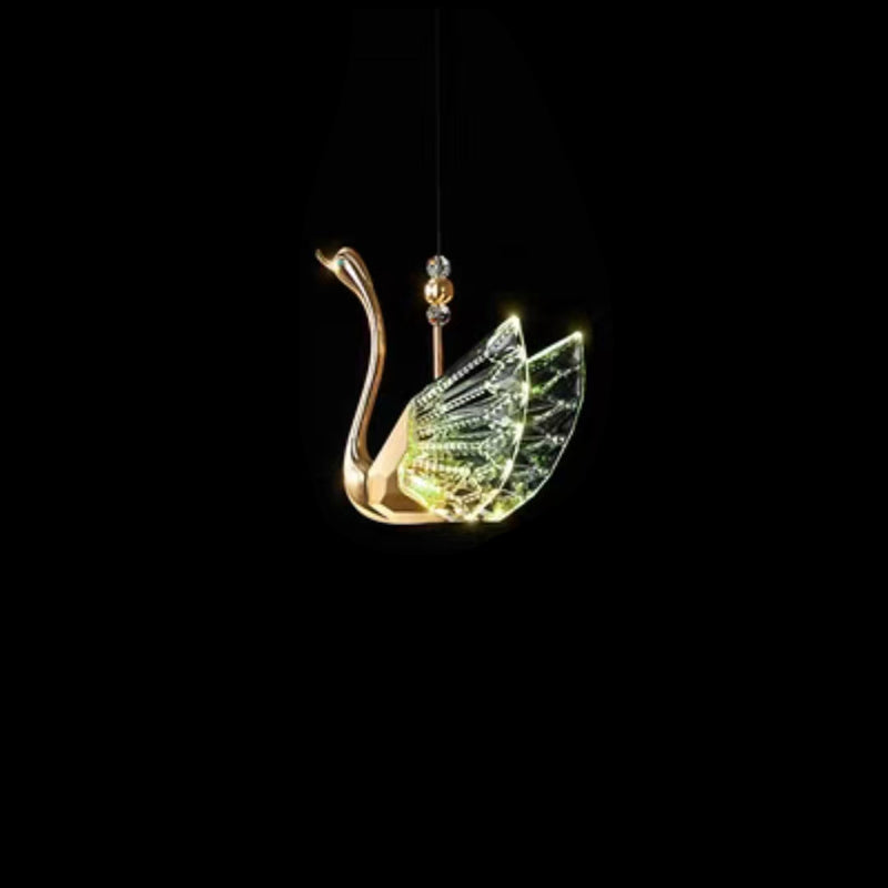Lustre LED en forme de cygne en acrylique moderne et luxueux 