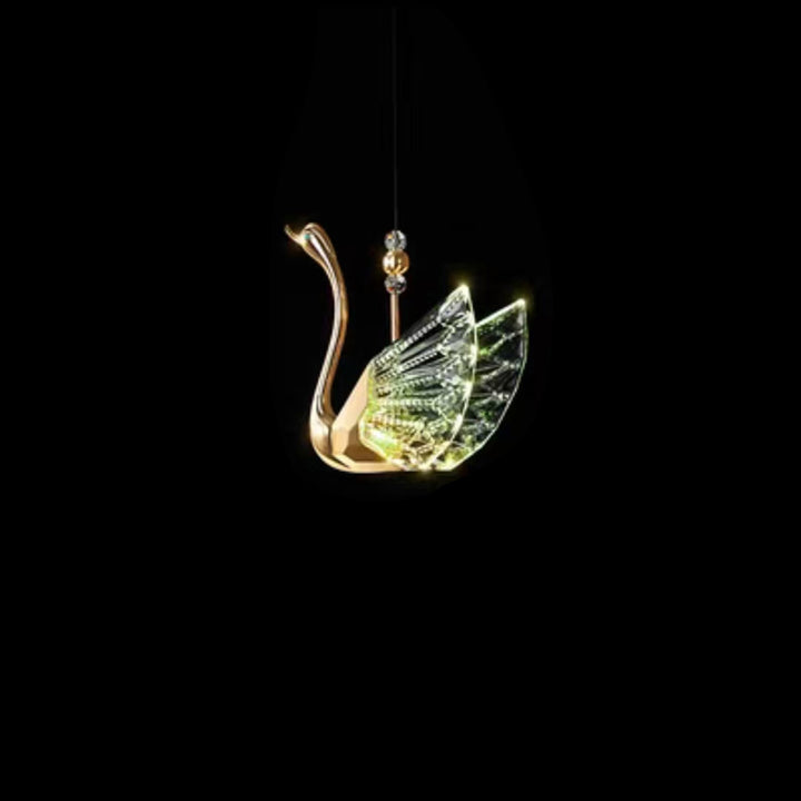 Lustre LED en forme de cygne en acrylique moderne et luxueux 