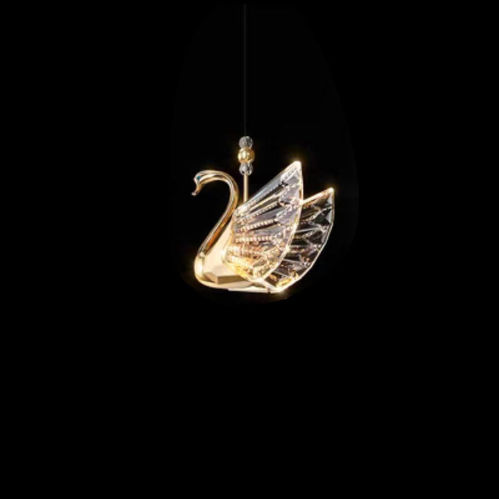Lustre LED en forme de cygne en acrylique moderne et luxueux 