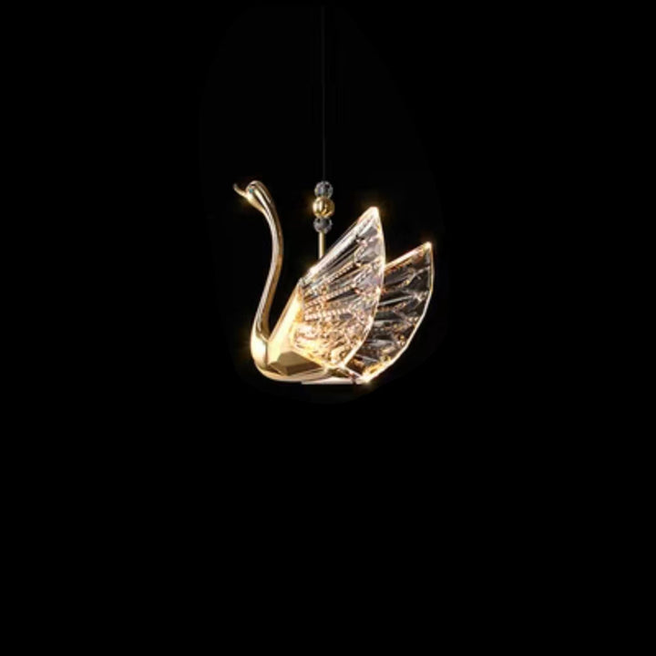 Lustre LED en forme de cygne en acrylique moderne et luxueux 