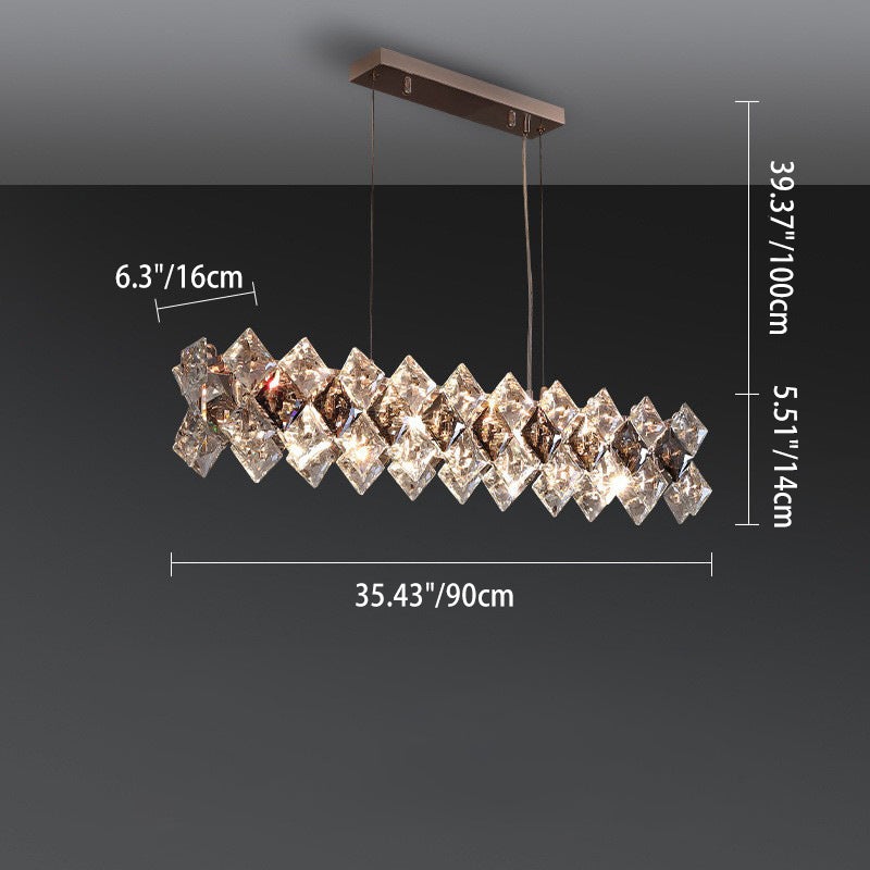 Modern Luxury Crystal Circle Plated Hardware 4/6/8/12/14 Light Chandelier For Living Room