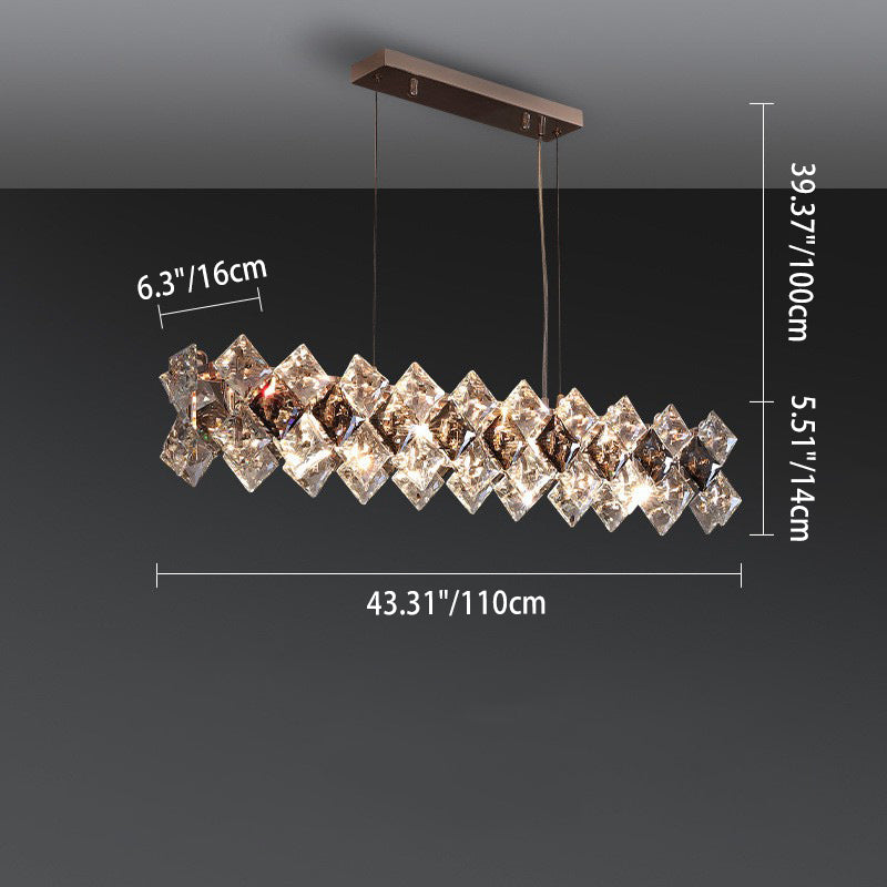 Modern Luxury Crystal Circle Plated Hardware 4/6/8/12/14 Light Chandelier For Living Room