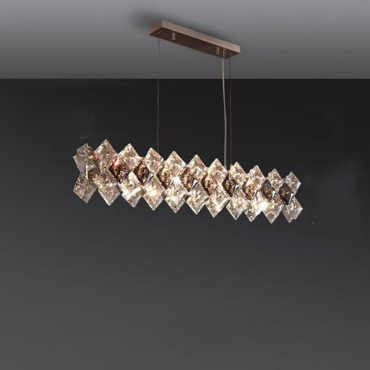 Modern Luxury Crystal Circle Plated Hardware 4/6/8/12/14 Light Chandelier For Living Room