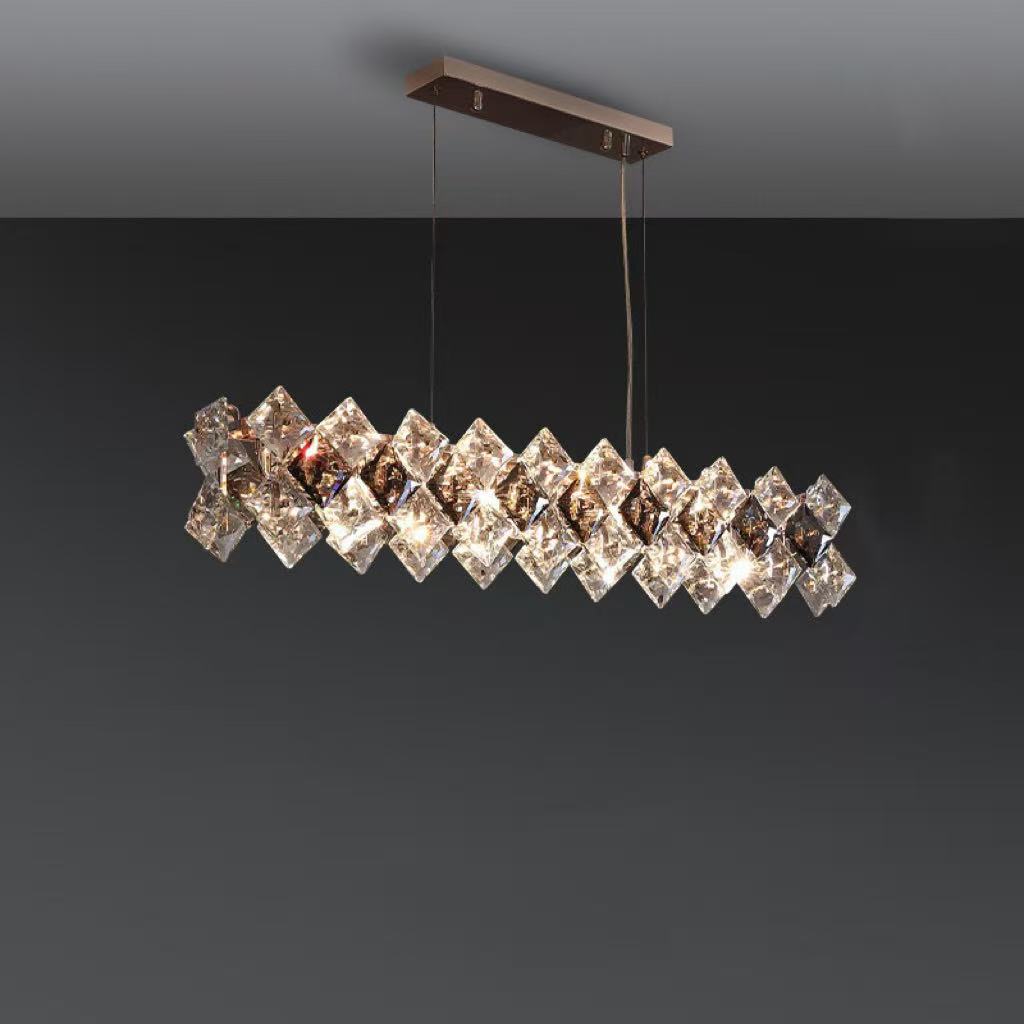 Modern Luxury Crystal Circle Plated Hardware 4/6/8/12/14 Light Chandelier For Living Room
