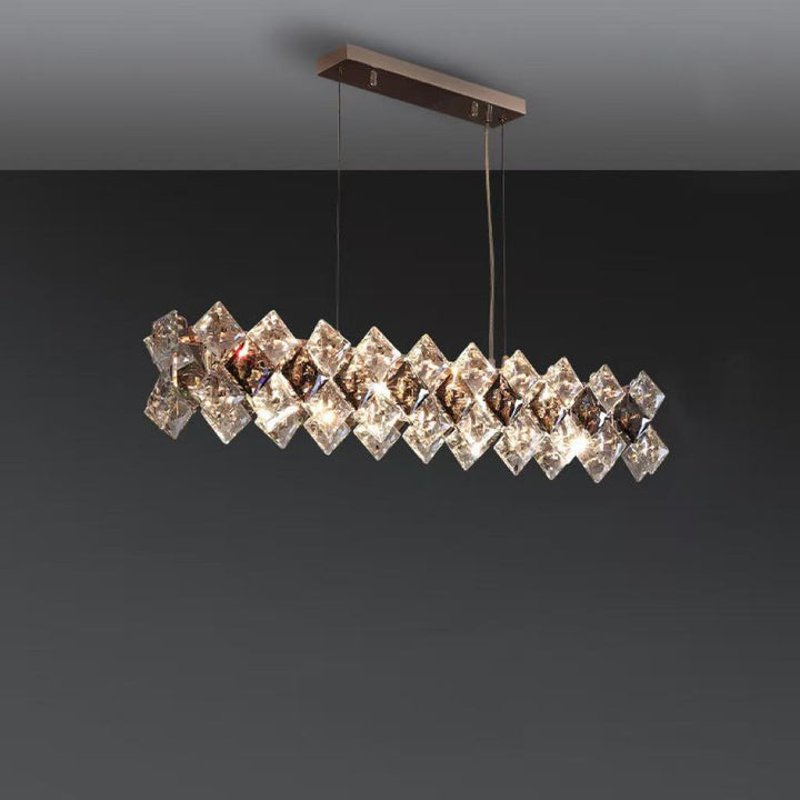 Modern Luxury Crystal Circle Plated Hardware 4/6/8/12/14 Light Chandelier For Living Room