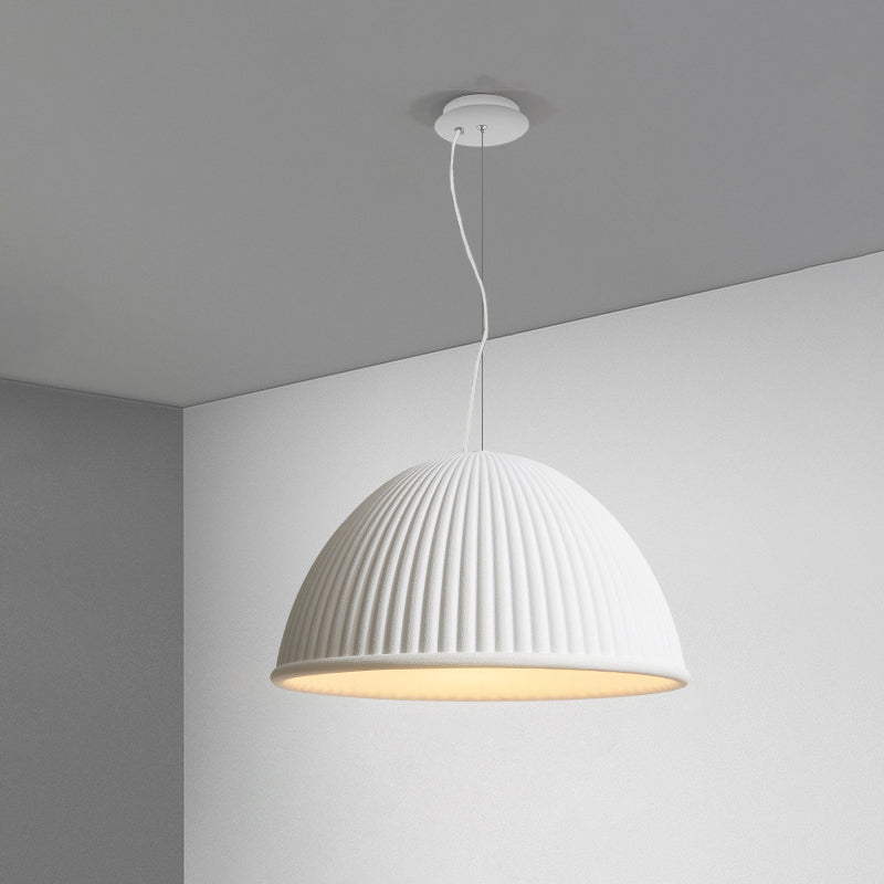 Contemporary Scandinavian Resin Half Circle Stripe Design 1-Light Pendant Light For Dining Room