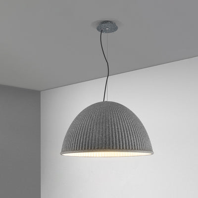 Contemporary Scandinavian Resin Half Circle Stripe Design 1-Light Pendant Light For Dining Room