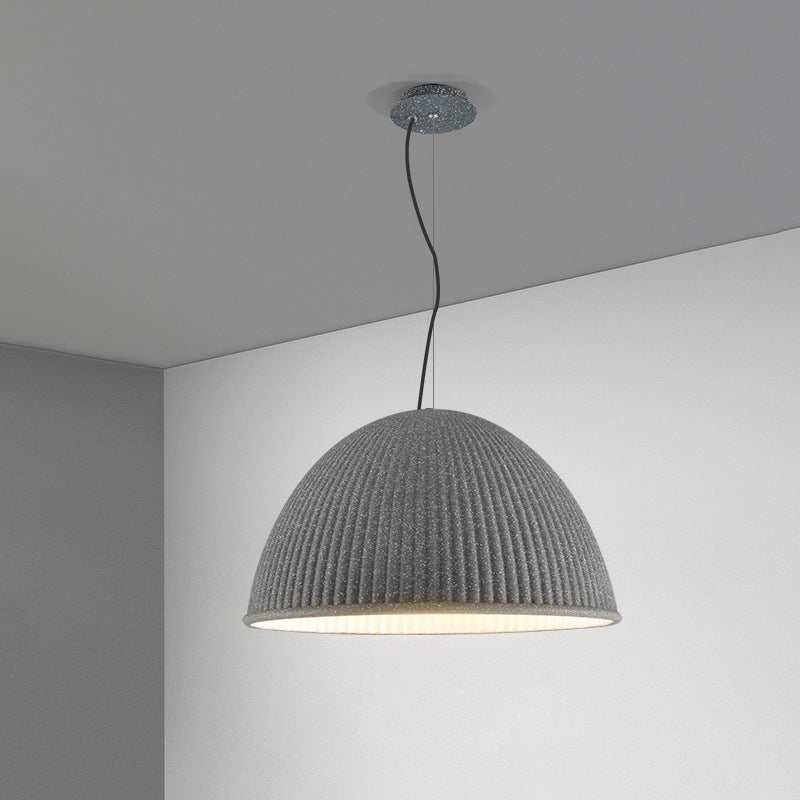 Contemporary Scandinavian Resin Half Circle Stripe Design 1-Light Pendant Light For Dining Room