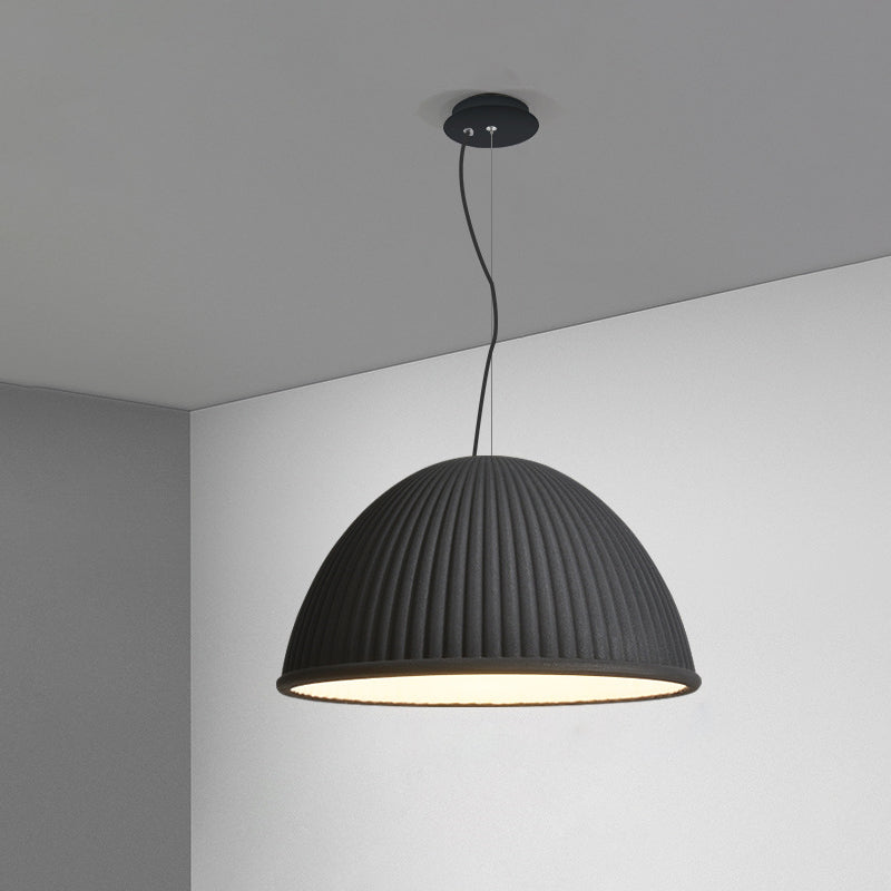 Contemporary Scandinavian Resin Half Circle Stripe Design 1-Light Pendant Light For Dining Room