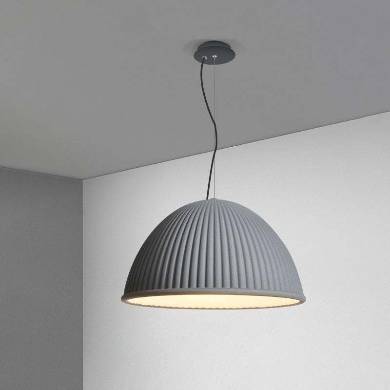 Contemporary Scandinavian Resin Half Circle Stripe Design 1-Light Pendant Light For Dining Room