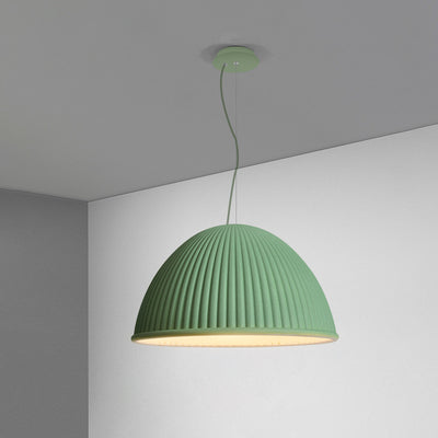 Contemporary Scandinavian Resin Half Circle Stripe Design 1-Light Pendant Light For Dining Room