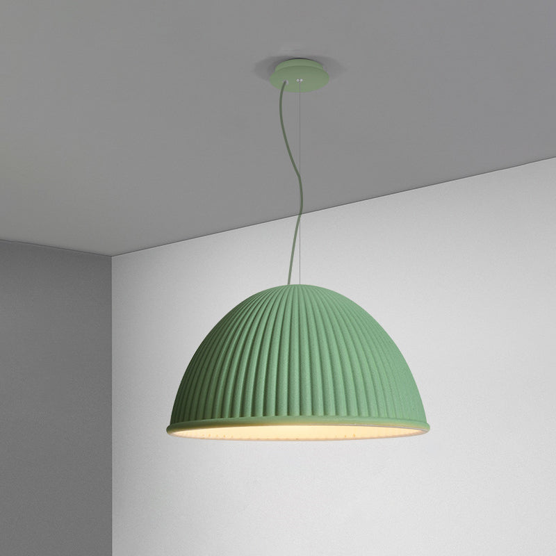 Contemporary Scandinavian Resin Half Circle Stripe Design 1-Light Pendant Light For Dining Room