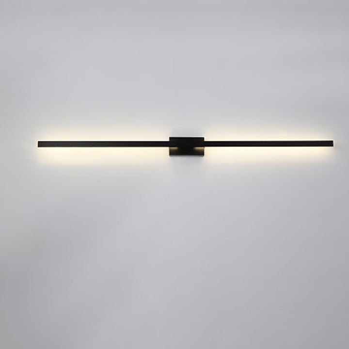 Moderne minimalistische lange Streifen quadratische Stange Aluminium Eisen LED Schminkleuchte Spiegel Front Wandlampe für Wohnzimmer 