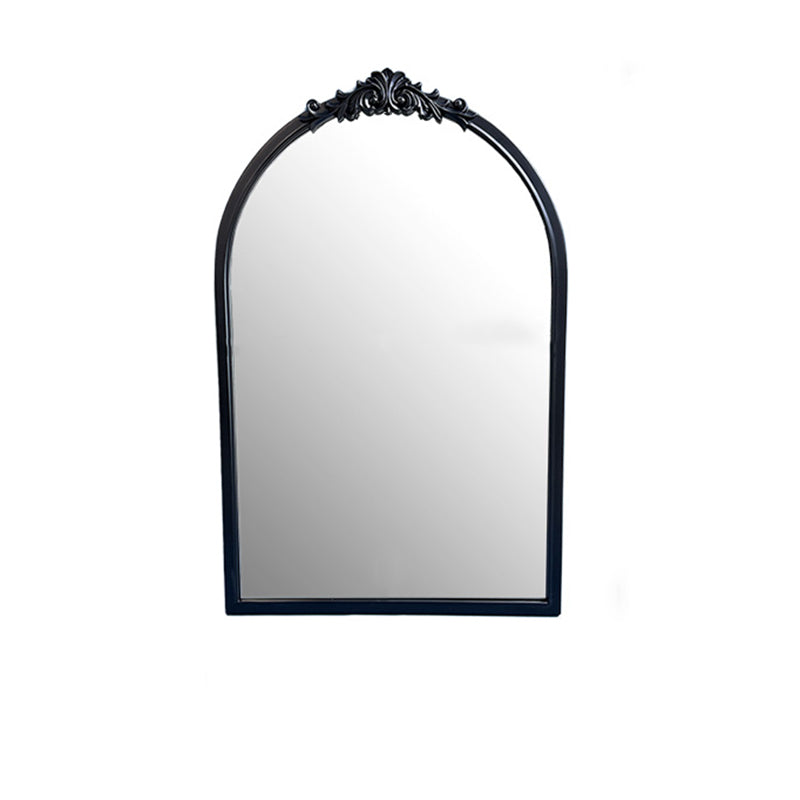 Traditioneller französischer ovaler Bogen-Wandspiegel aus Polyurethan und Glas für Wohnzimmer &amp; Badezimmer 