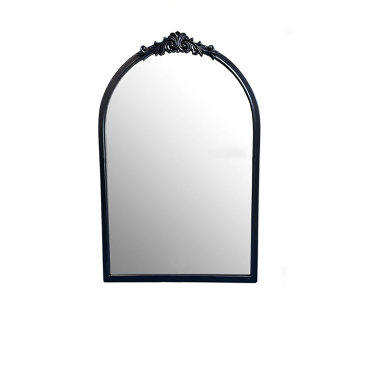 Traditioneller französischer ovaler Bogen-Wandspiegel aus Polyurethan und Glas für Wohnzimmer &amp; Badezimmer 