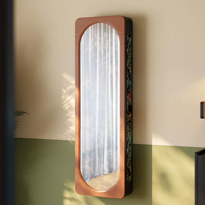 Multifunktionaler platzsparender wandmontierter Ganzkörperspiegel - Französischer Spiegel mit verstecktem Stauraum &amp; Kleiderschrank-Organizer für das Schlafzimmer 