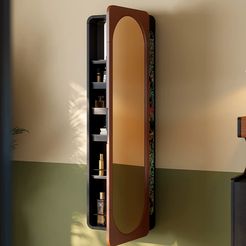 Multifunktionaler platzsparender wandmontierter Ganzkörperspiegel - Französischer Spiegel mit verstecktem Stauraum &amp; Kleiderschrank-Organizer für das Schlafzimmer 