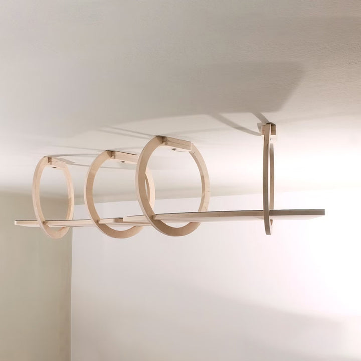 Pont courbe rond minimaliste moderne en bouleau contreplaqué feutré pour chat avec condo et hamac 1/2 pour salon 