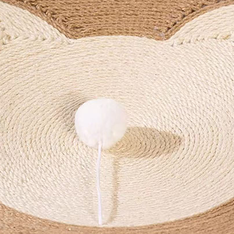 Modern Minimalist Cylindrical Round Sisal Foam Cat Scratching Post &amp; Scratching Board With Toy Ball For Living Room