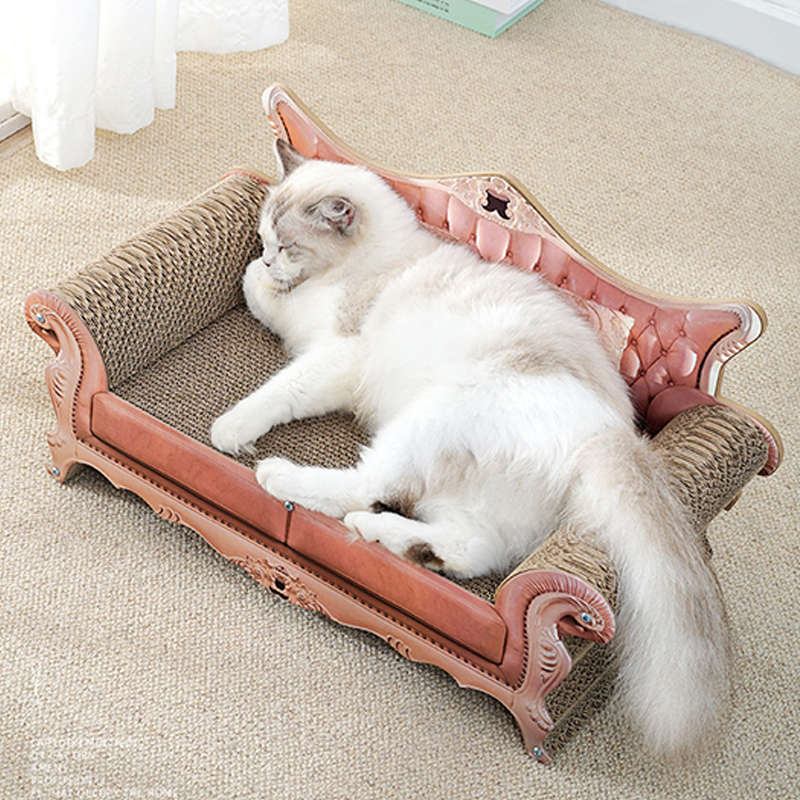 Modernes luxuriöses rechteckiges Katzenbett aus Wellpappe und MDF für das Wohnzimmer 