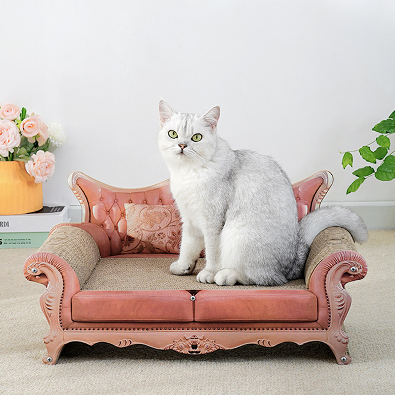 Modernes luxuriöses rechteckiges Katzenbett aus Wellpappe und MDF für das Wohnzimmer 