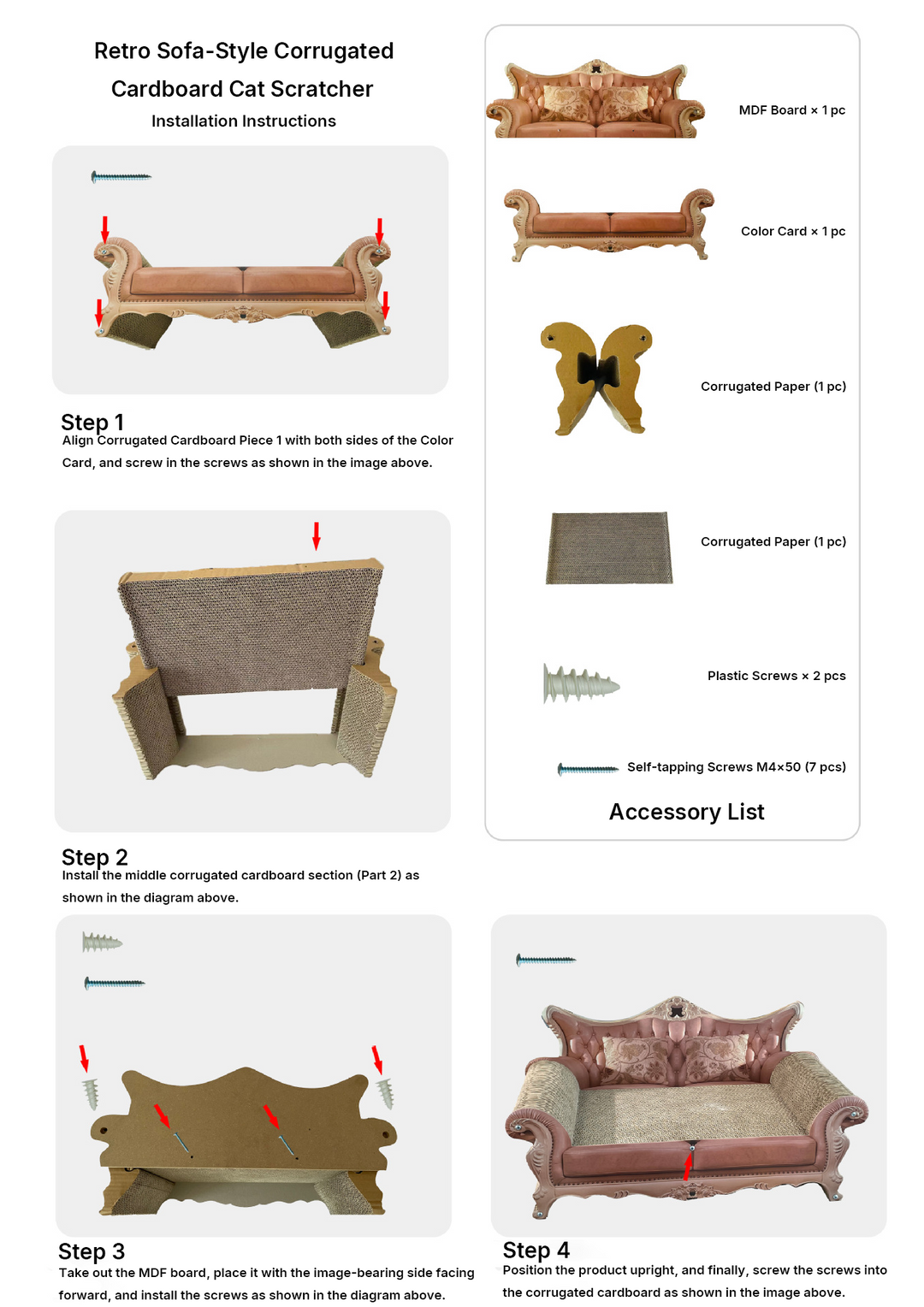 Modernes luxuriöses rechteckiges Katzenbett aus Wellpappe und MDF für das Wohnzimmer 