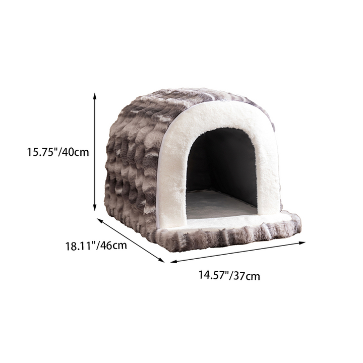 Modern Minimalist Cylindrical Velvet Latex Anti-Slip Dotted Fabric Cat Bed &amp; Dog Bed For Bedroom